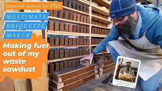 How to make Briquettes with sawdust  Improved Method for 2023  multimate paper briquettes [upl. by Argyle]