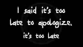 Timbaland  Apologize ft OneRepublic Lyrics [upl. by Adikam]