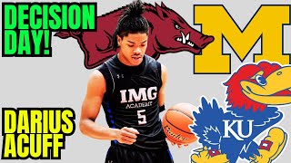 Darius Acuff Commitment PredictionMichigan Kansas Or Arkansas [upl. by Oderf]