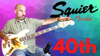 Squier 🍰40th🍰 Anniversary Jazz Bass Gold Edition OW 🇺🇸ENG🇬🇧 subs [upl. by Asital]