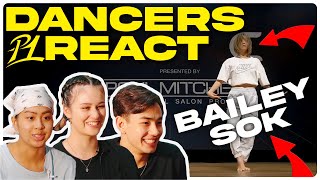 Street Dancers React to Bailey Sok Choreography [upl. by Inod625]