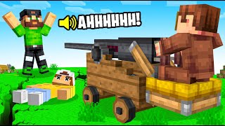 I Built a AUTO CANNON in Minecraft Create [upl. by Ecirbaf]