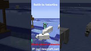 battle in antartica Tescraft minecraft minecraftserver earthmc earthsmp fyp [upl. by Yekciv]