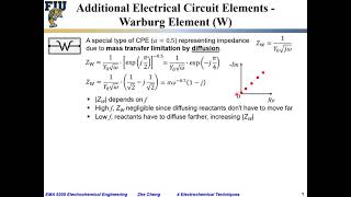 Electrochem Eng L0419 Impedance for Warburg element for diffusion [upl. by Auhs]