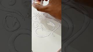 😃Ganesh ji glitter drawing art drawing viralvideo shorts trending new art drawing ideas [upl. by Sagerman]