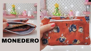 🎁 Cómo hacer una CARTERA o MONEDERO de tela paso a paso  CARTERAS DE TELA [upl. by Mercuri]