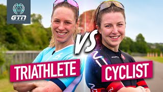 Triathlete VS Cyclist  Will Heather Beat Manon In A Duathlon [upl. by Ahsinav]