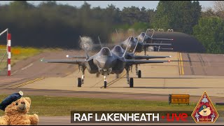 LIVE US AIR FORCE FIGHTER TOWN F15 amp F35 ACTION • 48TH FIGHTER WING RAF LAKENHEATH 021024 [upl. by Linker146]