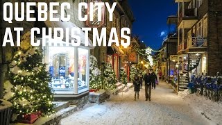 WINTER IN QUEBEC CITY OLD TOWN QUEBEC DURING CHRISTMAS [upl. by Frodin]