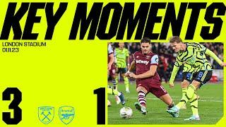 HIGHLIGHTS  West Ham vs Arsenal 31  Carabao Cup [upl. by Washko]