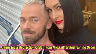 Artem Chigvintsev Seeks Protection Order from Nikki Bella After Being Hit with Restraining Order [upl. by Milstone366]