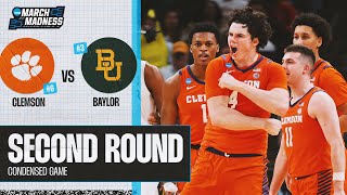 Clemson vs Baylor  Second Round NCAA tournament extended highlights [upl. by Kopple]