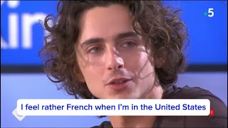 Interview with Timothée Chalamet in French with English translation [upl. by Shrier]