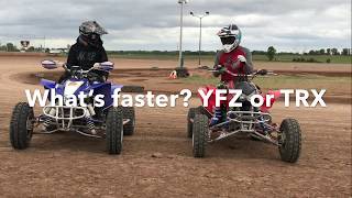 Yamaha YFZ 450r vs Honda TRX 450r [upl. by Harte]