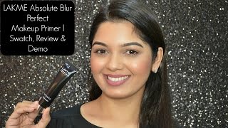 NEW LAKME Absolute Blur Perfect Makeup Primer  Swatch Review amp Demo [upl. by Nyraf]