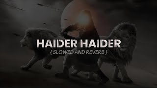 Haider Haider  Slowed and reverb  High quality audio  Sarmad Slowed [upl. by Kacerek]