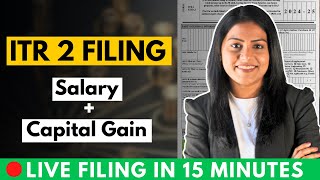 ITR 2 filling online 202425  How to Fill itr 2  itr 2 filing for share market income [upl. by Ik]