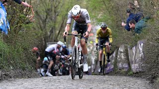 VIDEO Glibberen op Koppenberg koersvervalsing Mathieu behendiger dan de rest [upl. by Estella]