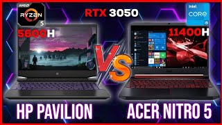 HP Pavilion Gaming VS Acer Nitro 5  Ryzen 5 5600H or i5 11400H  RTX 3050 Laptop Under 70000 🔥 [upl. by Mayman208]