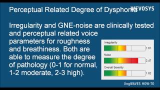 lingWAVES HOWTO Vospector PrePost Voice Quality Assessment [upl. by Zizaludba]