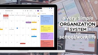 Simple organization system for schoolworklife  Google Keep amp Calendar [upl. by Eelydnarb134]