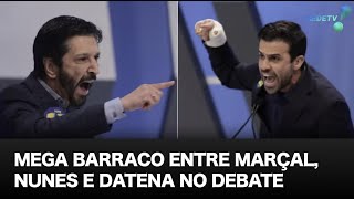 Mega barraco entre Marçal Nunes e Datena no Debate RedeTVUOL pós cadeirada [upl. by Seen71]