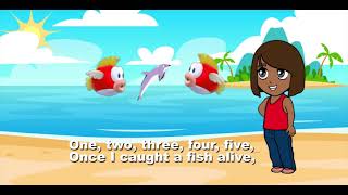 Once I caught A fish Alive Nursery Rhymes for Kids with Lyrics [upl. by Emya633]