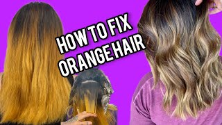 😱 Emergency Color Correction How to Fix Orange Hair [upl. by Spatola]