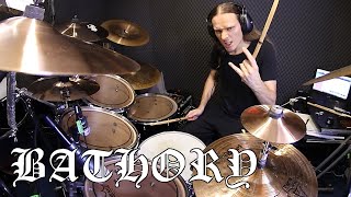 Armageddon drum track  BATHORY drumming [upl. by Akitnahs367]