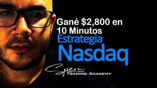 Cómo Gané 2800 en 10 Minutos Operando Nasdaq  Estrategia en Vivo con PJ Capital [upl. by Norward]