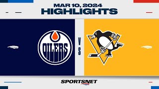 NHL Highlights  Oilers vs Penguins  March 10 2024 [upl. by Spanos]