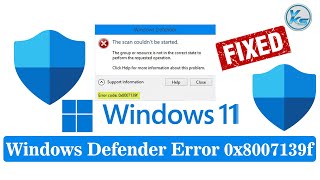 ✅ How To Fix Windows Defender Error 0x8007139f On Windows 1110 [upl. by Eatton]