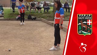 Demifinale BOURRIAUD vs DA COSTA  Championnats triplettes à pétanque de HauteSavoie 2024 [upl. by Eelinnej]