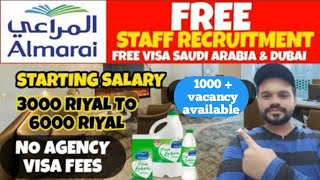 Almarai Company Jobs In Saudi Arabia amp Uae 2024  Free Visa Provide By Company [upl. by Budworth724]