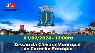 SESSÃO DA CÂMARA MUNICIPAL DE C PROCÓPIO  01072024 [upl. by Saqaw]