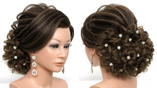 Latest Ladies Hairstyle For Wedding Guest  Easy Modernist Hairstyle For Long Hair [upl. by Bluma419]