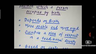 What is a ASCRIBED Status  Class 11 SOCIOLOGY Chapter 2 [upl. by Aliab415]