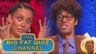 Richard Ayoade is Tanked Up and Mel B is Confused  Big Fat Quiz of the Year 2014 [upl. by Buckels]