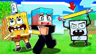 Helping SpongeBob To Survive In Minecraft [upl. by Assirolc]