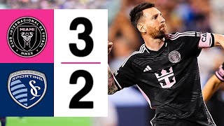 MESSI MAGICAL GOAL  Sporting KC vs Inter Miami 23  Highlights amp Goals 2024 [upl. by Battista]