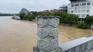 Exploring Floods in Guilin China Walking Tour Amidst Rising Waters  June 2024 [upl. by Ahsienot]