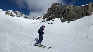 Sea of ​​Clouds on The Top of Snow Mountain Cervinia Zermatt Summer Skiing [upl. by Kazim]