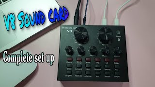 How to use V8 Sound Card  Complete set up and Sound Test [upl. by Corkhill280]