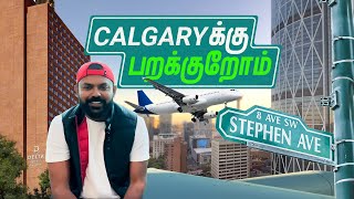 Lets Fly from Toronto to Calgary  Walk Around in the streets of Calgary Downtown  Calgary Vlog 1 [upl. by Ruffo644]