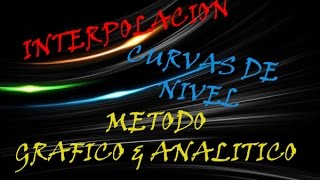 Interpolacion de CURVAS DE NIVELMetodo GRAFICO Y ANALITICO 12 [upl. by Luigino443]