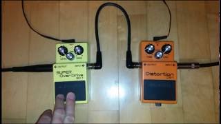 BOSS DS1 Distortion and SD1 Super Overdrive Quick Comparison by Damian Welka [upl. by Atselec]