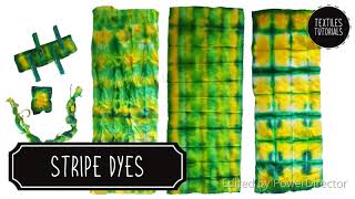 Stripe Dyes  Textiles Tutorials  Fabric Dye Techniques [upl. by Vittorio357]