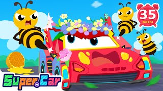 The Angry Bees  Rescue Cars Cartoons  Race Car Cartoons  Car Songs  Kids Cartoons [upl. by Icul]