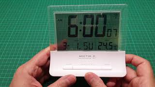 ACCTIM 71872 radio controlled translucent display alarm clock review [upl. by Cornia]