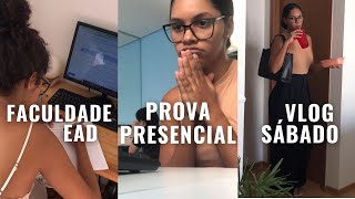 Prova presencial Estacio  Vlog sábado administração faculdade [upl. by Woolson]